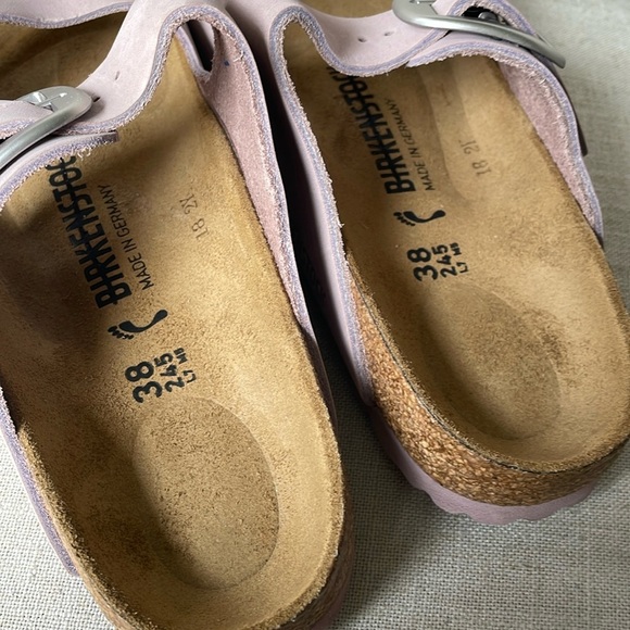 NWOT Birkenstock Arizona Big Buckle Natural Leather Nubuck Size 38 - Picture 10 of 10